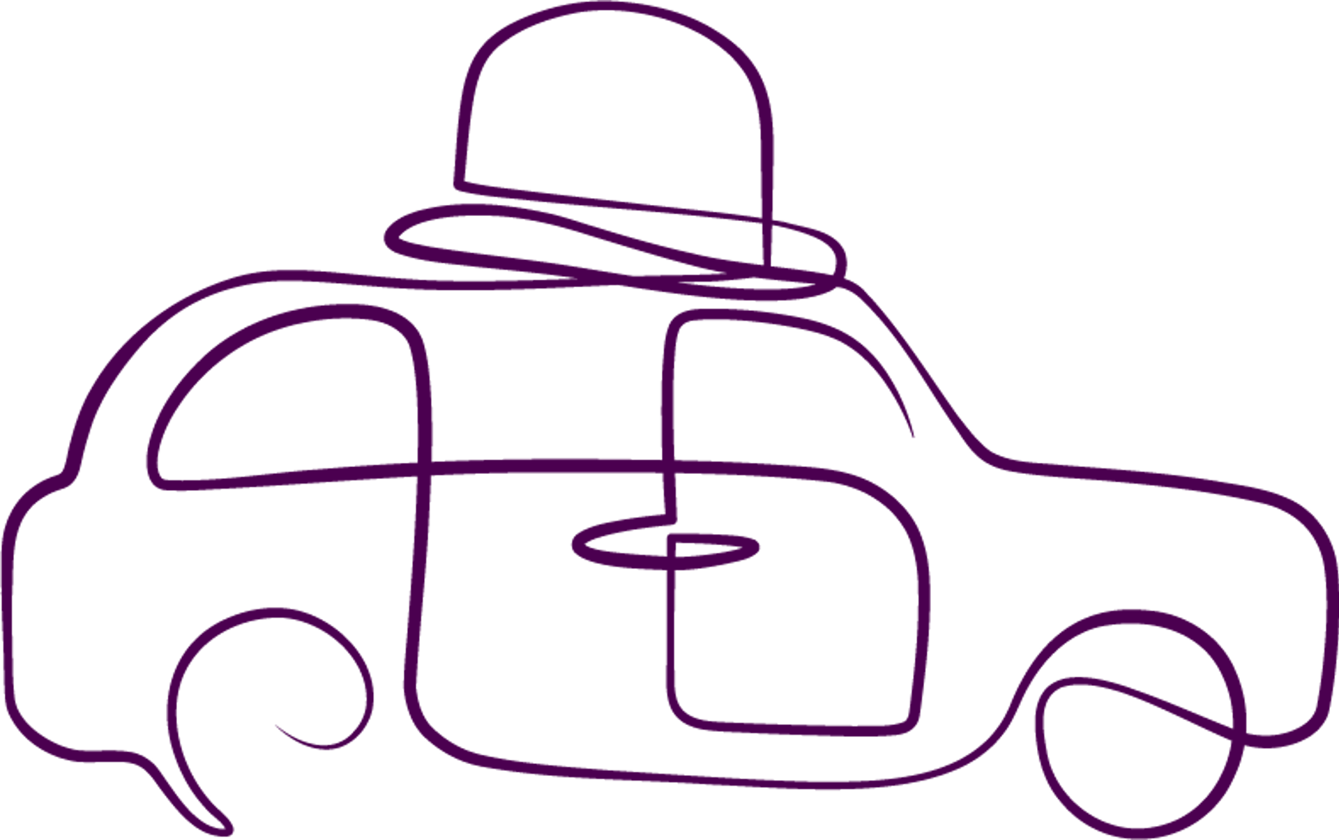 Taxi Illustration - Purple - RGB