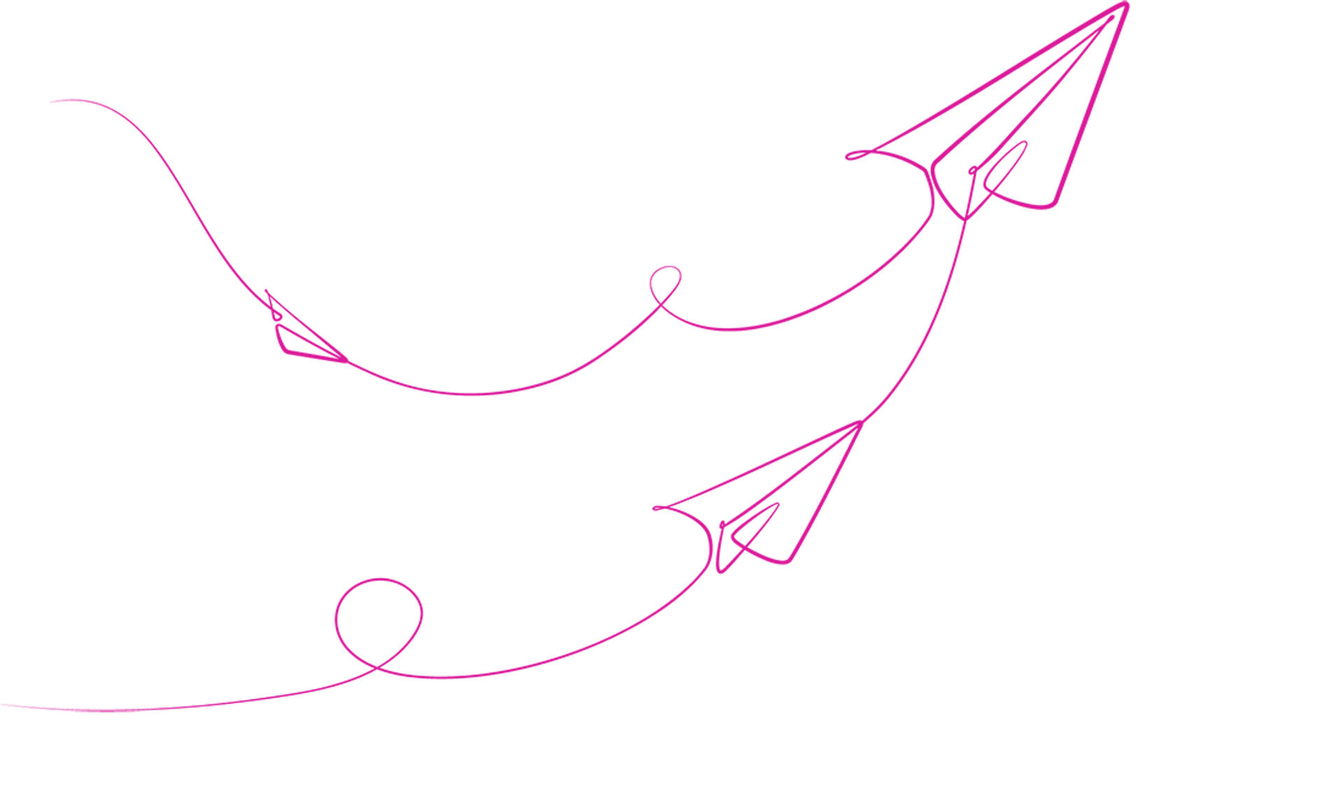 Illustration showing paper planes in-flight